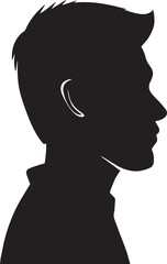 Obraz na płótnie Canvas man profile vector silhouette
