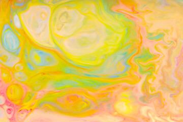 Creative Fluid Art: Multicolored Swirls in Motion, Abstract Background for Wallpaper Design