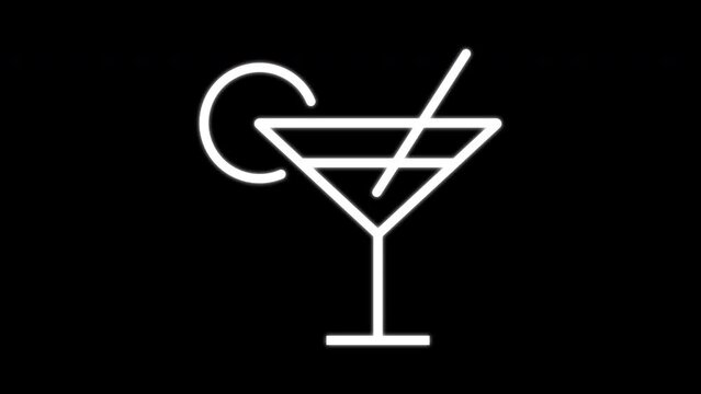 Simple Set of Alcohol Related Vector Line Icon animation 4k.