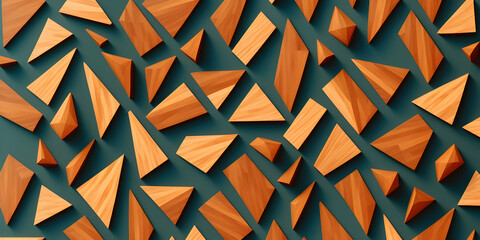 3d Wooden pattern Panel. Generative AI