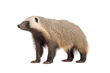 Fototapeta premium African Honey Badger isolated on transparent background.