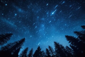 Fototapeta na wymiar starry sky in nature at night.