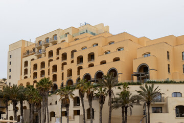 A hotel of limestone in Malta