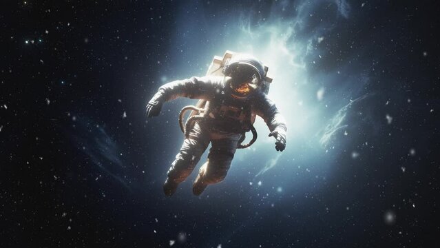 An astronaut who got lost in space. Lonely cosmonaut.
