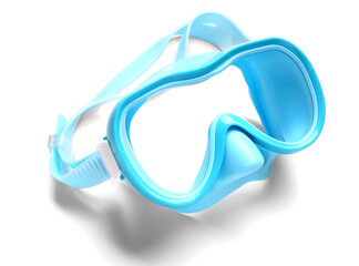 New swimming mask on white background