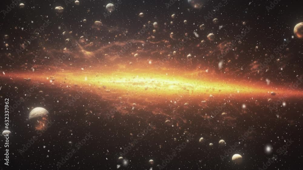 Wall mural cosmic background video. stars, galaxy and cosmic dust.