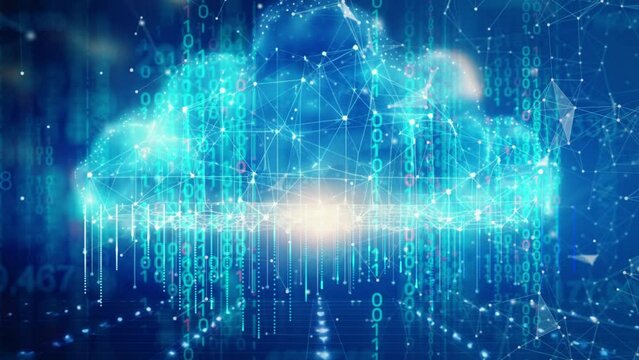 Cloud digital technology. Data business internet background. 