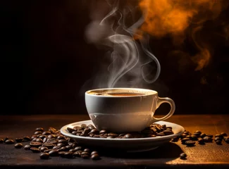 Fotobehang Koffie Hot fresh coffee