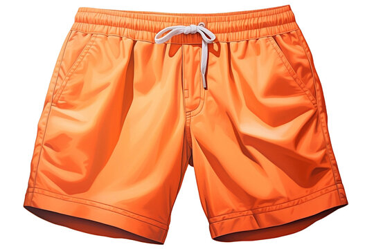 orange swimming shorts isolated on white background