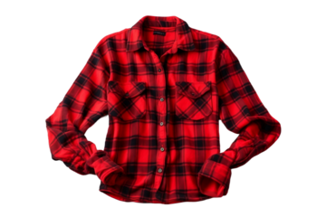 red shirt on a white background