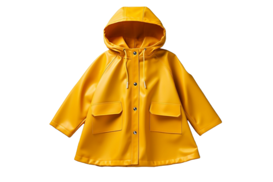 yellow raincoat isolated on white background - Powered by Adobe