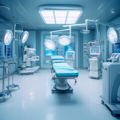 Equipment and medical devices in modern surgery room