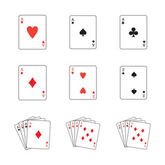 playing cards icon logo vector design template
