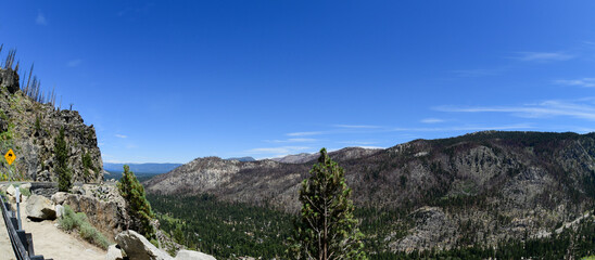 View from El Dorado Freeway towards Meyers and Lake Tahoe