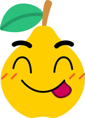 Quince Face Tongue Out Hungry