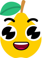 Quince Face Wide Smile