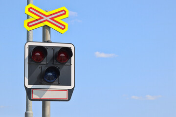Traffic light at a level crossing