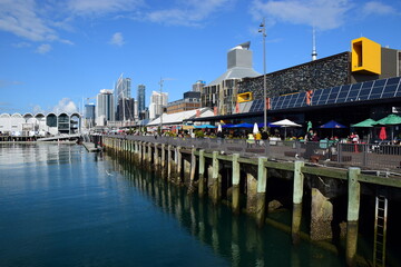 Fototapeta na wymiar Waterfront at Auckland's Wynyard Quarter