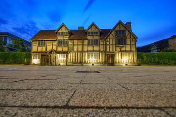 William Shakespeares birthplace place on Henley street in Stratford upon Avon in England, United...