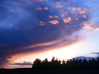 Obraz premium purple sunset