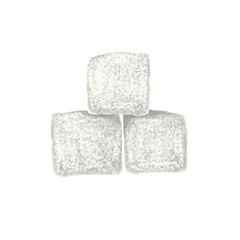 White sugar cubes illustration. Watercolor hand painted white sugar cubes, isolated on transparent background.