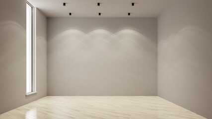 Fototapeta premium Large luxury modern bright interiors Living room mockup illustration 3D rendering computer digitally generated image