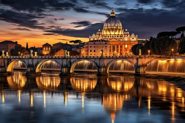 Foto op Canvas Vatican City in Rome Italy travel destination picture © 4kclips