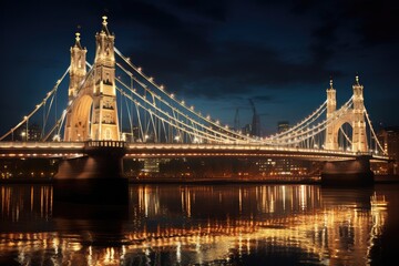 Obraz premium Albert Bridge in London England travel destination picture