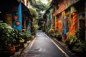 Fototapeta na wymiar Haji Lane in Singapore travel destination picture