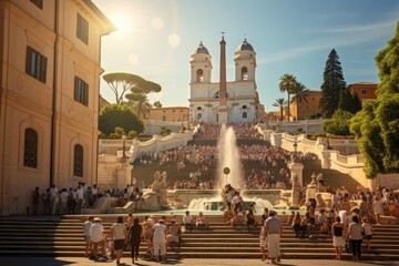 Spanish Steps in Rome Italy travel destination picture - 632357316