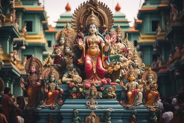 Fototapeta premium Sri Mariamman Temple in Singapore travel destination picture