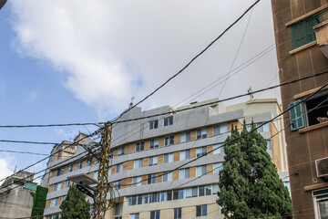 City buildings dwellings in lebanon village abandoned