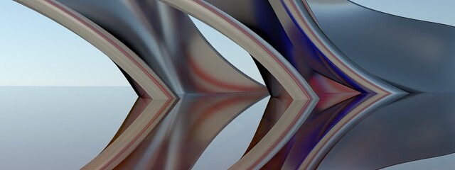 A modern art-like texture of Bezier curves with a glass Elegant and Modern 3D Rendering image background