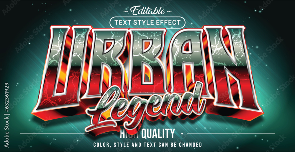 Poster editable text style effect - urban legend text style theme.