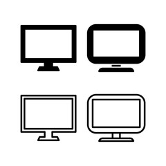 Computer icon vector. computer monitor icon.