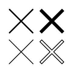 Close vector icon. Delete icon. remove, cancel, exit symbol.