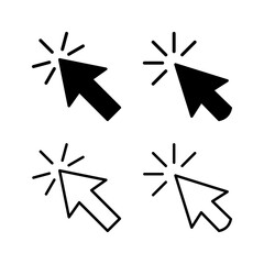 Click icon vector. cursor icon vector. pointer sign