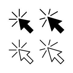 Click icon vector. cursor icon vector. pointer sign