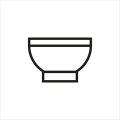 bowl vector icon line template