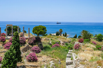 Phoenician ruins byblos lebanon old castle coast meditteranean 
