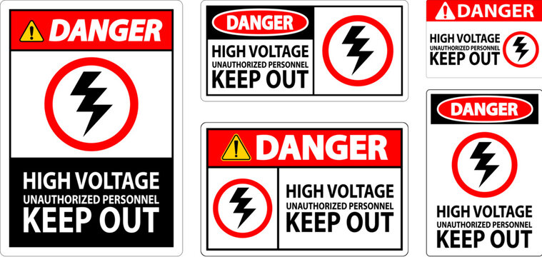Danger Sign High Voltage Unauthorized Personnel Keep Out