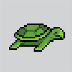 Fototapeta premium Pixel art illustration Turtle. Pixelated Turtle. Turtle reptile amphibi animal icon pixelated for the pixel art game and icon for website and video game. old school retro.