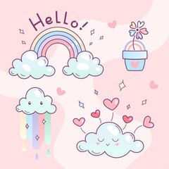 cute rainbow set