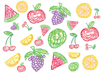seamless pattern with fruits