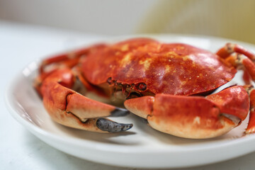 Traditional Chinese cuisine "Steamed Crab"