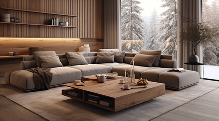 cozy indoor living room generativa IA
