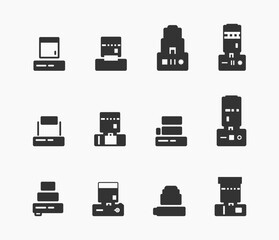 Flat Outline Camera Icon Set - Photograhy Essentials