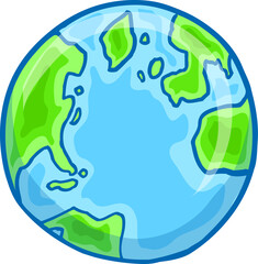 Doodle planet drawing illustration