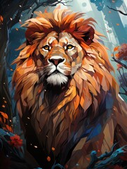 illustration of lion 