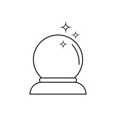 Crystall ball icon. Vector illustration. Eps 10.